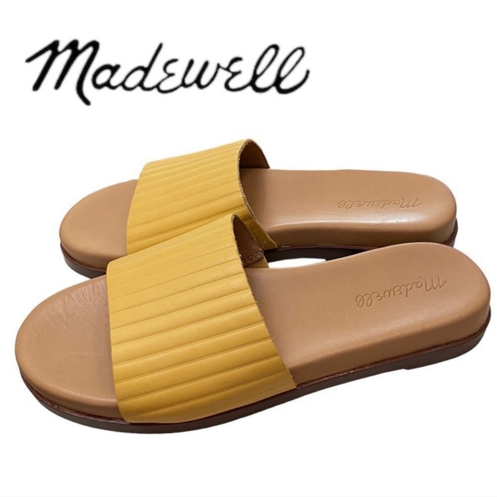 Madewell Louisa slide sandals size leather